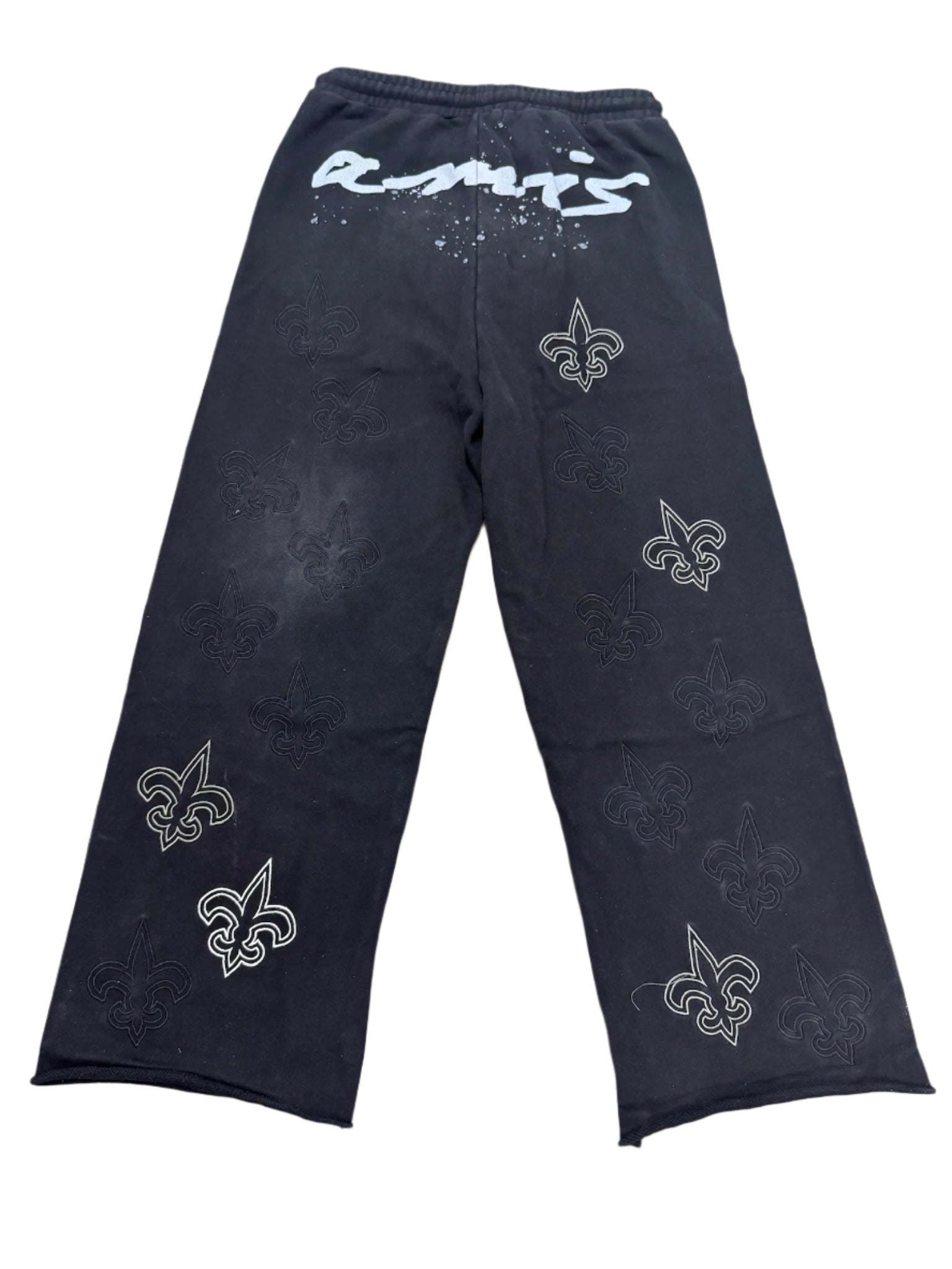 Black "Mes Amis" Oversized Sweatpants