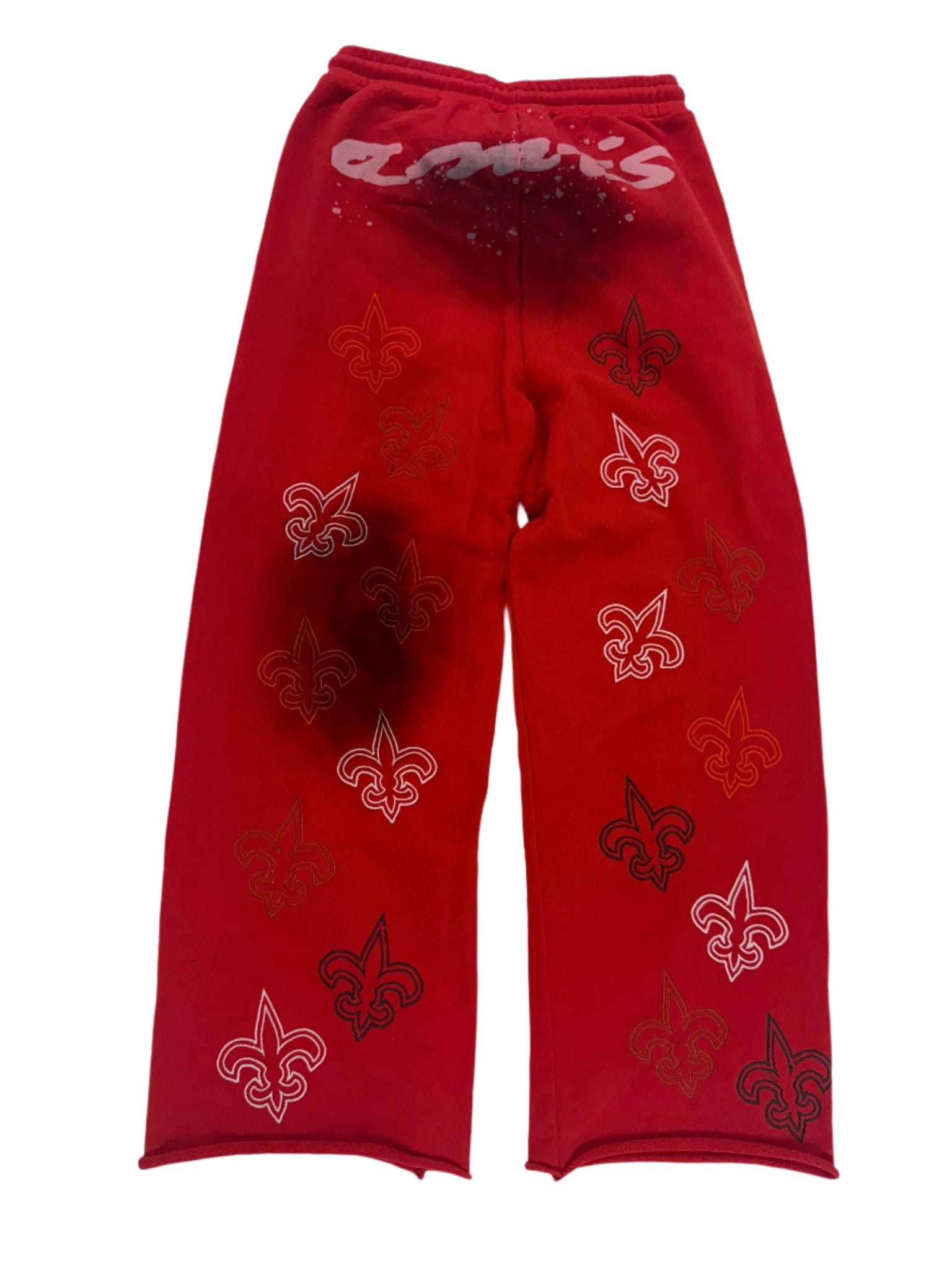 Red "Mes Amis" Oversized Sweatpants