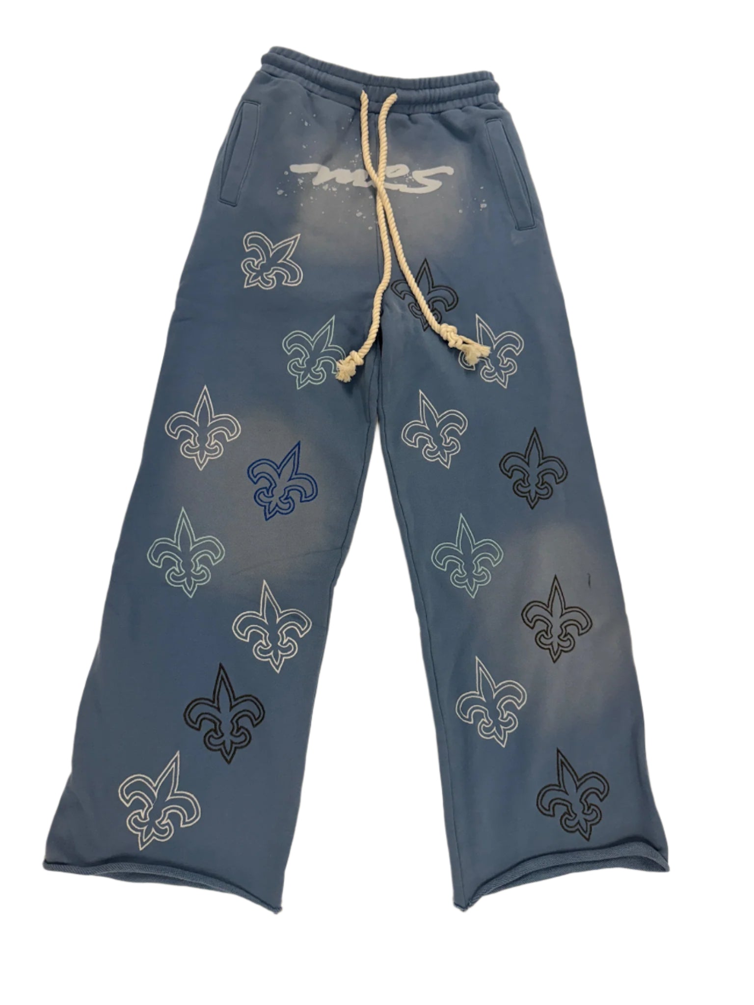 Blue "Mes Amis" Oversized Sweatpants