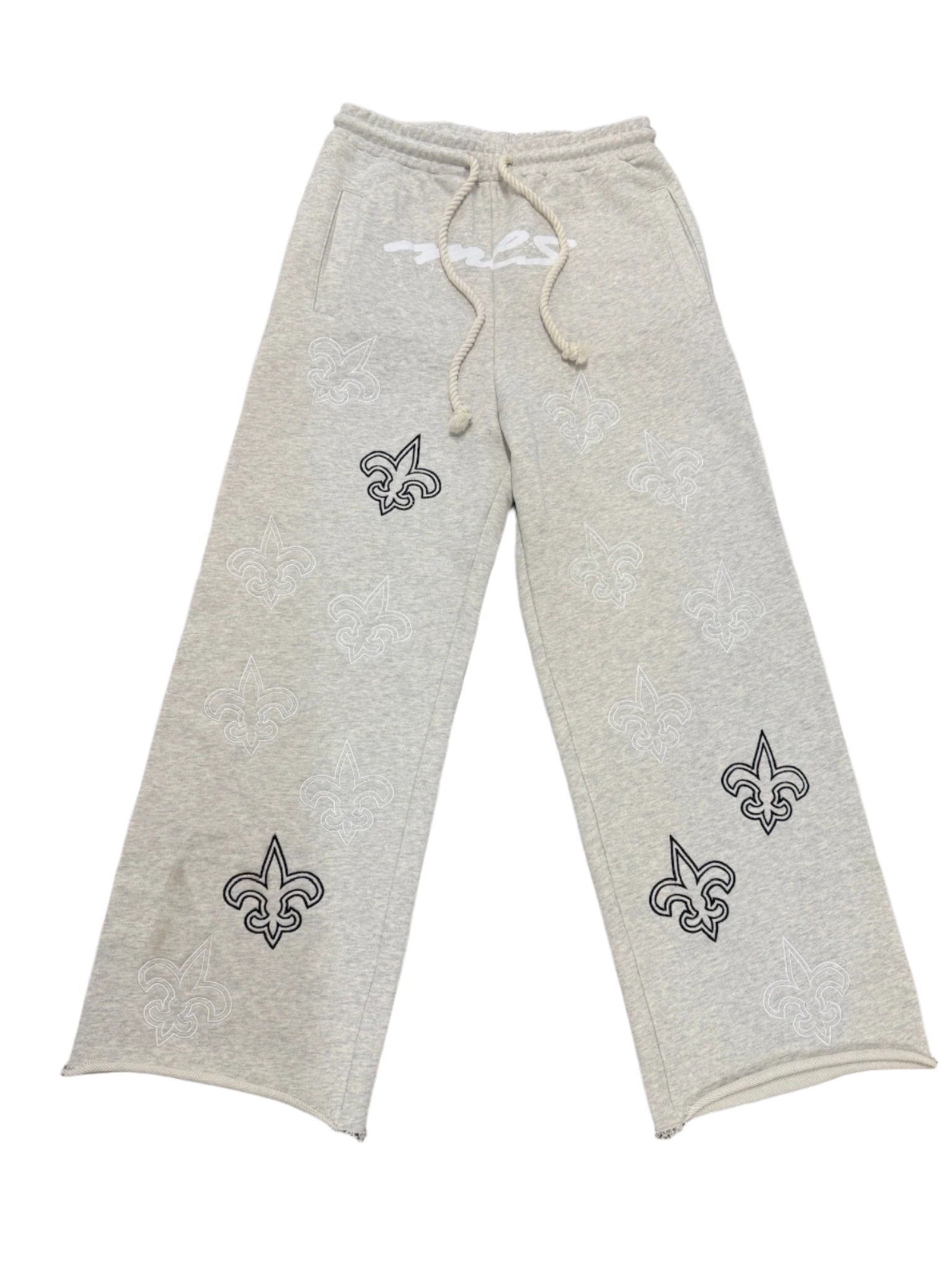 Light Grey "Mes Amis" Oversized Sweatpants