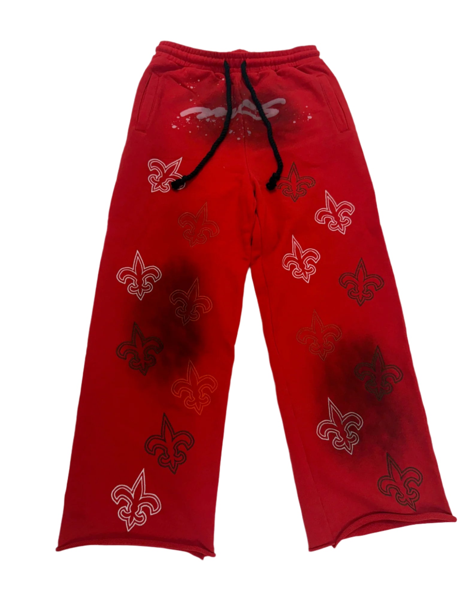 Red "Mes Amis" Oversized Sweatpants